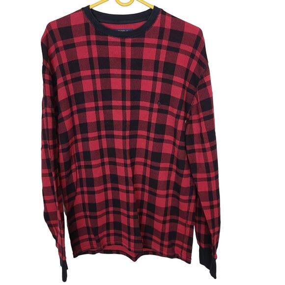 Polo Ralph Lauren Other - Polo Ralph Lauren Mens Red Buffalo Plaid Waffle Knit Thermal Shirt Size L Preppy
